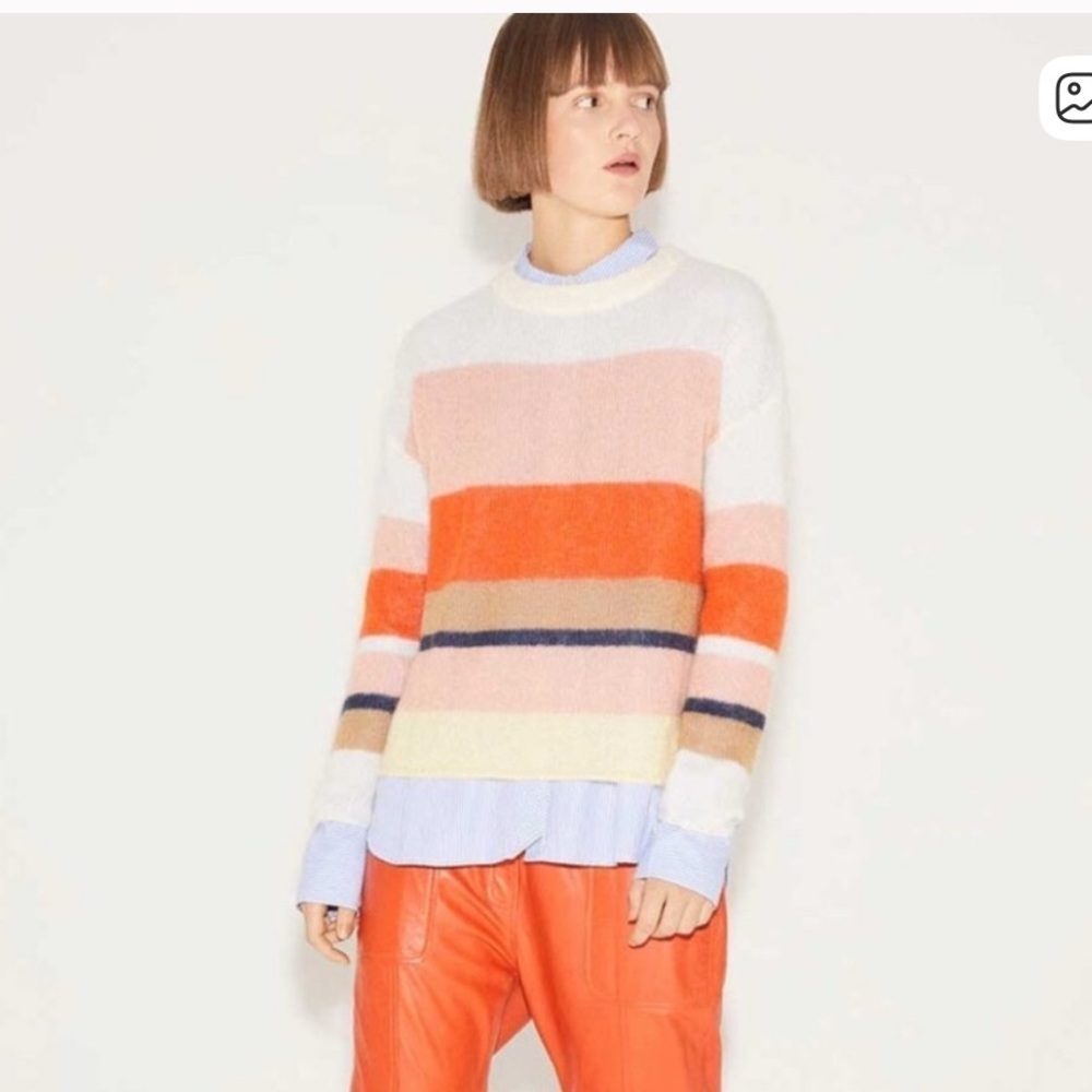 MUNTHE Mohair Wool Striped Sweater — Size 34 / Small